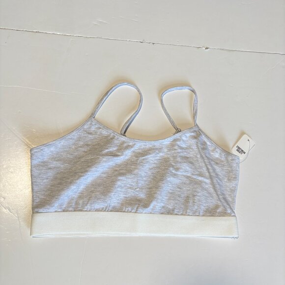 NWT Streetwear Society Grey & White Sleeping / Underwear Tank Bra Top Size XL - Picture 2 of 6